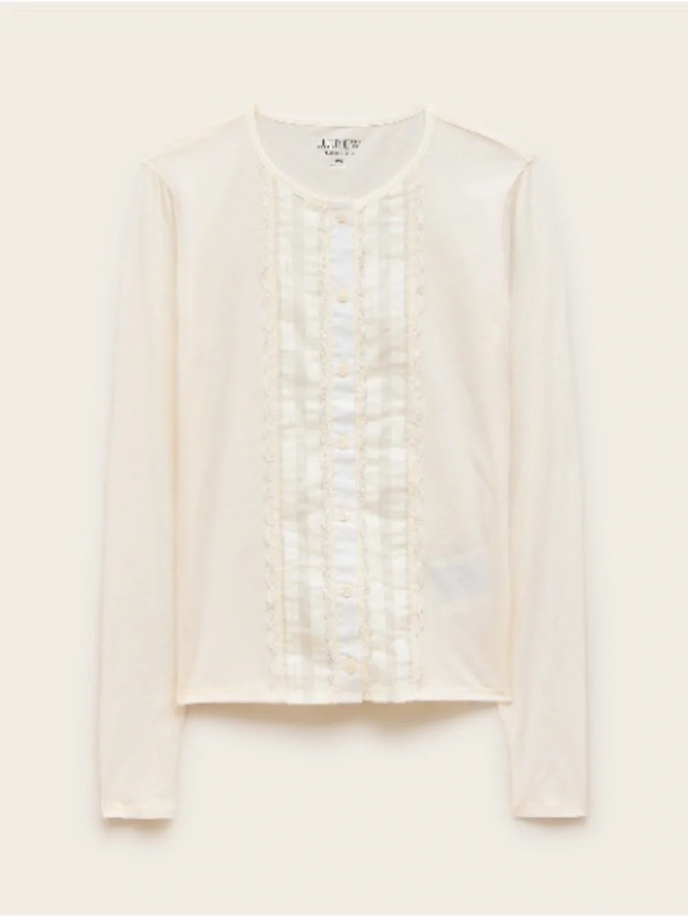 J.Crew Feather jersey lace cardigan top CS606